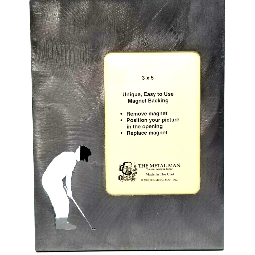 Golfer Hammered Laser Cut Sheet Metal Picture Frame 3x5 Photo 8x6 The Metal Man